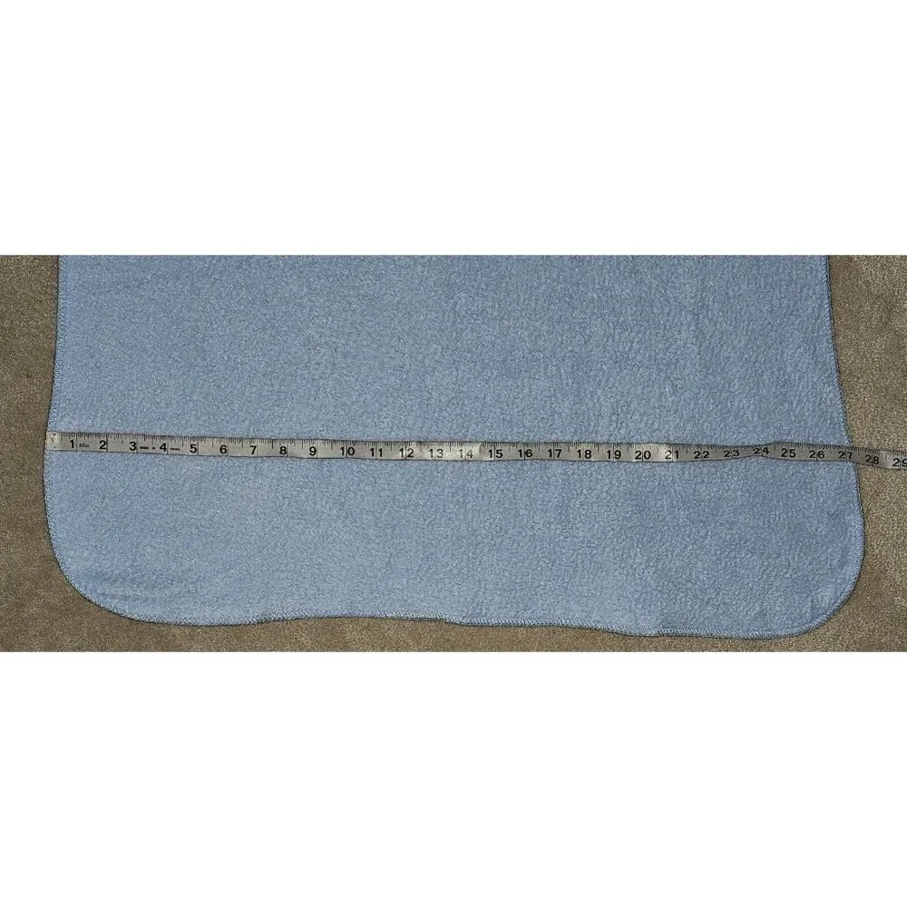 VTG Babycare Solid Light Blue Baby Blanket Lovey 27x32 Soft Acrylic Blend